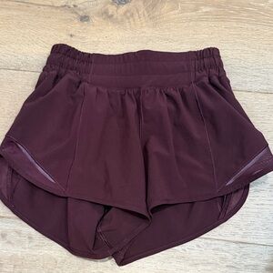 lululemon athletica Women's Deep Wine Layered Athletic Shorts